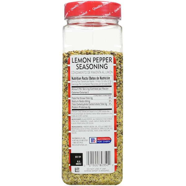 Lawrys Lawry's No MSG Lemon Pepper Seasoning 20.5 oz., PK6 - 2150080350