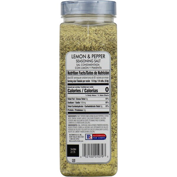 Mccormick McCormick Culinary Lemon And Pepper Seasoning Salt 28 oz. Jug, PK6 - 900223220