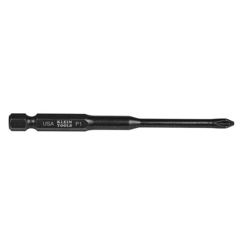 Klein Tools # 1 Phillips 3-1/2 pulgadas. Broca de destornillador de acero (paquete de 5) - PH1355