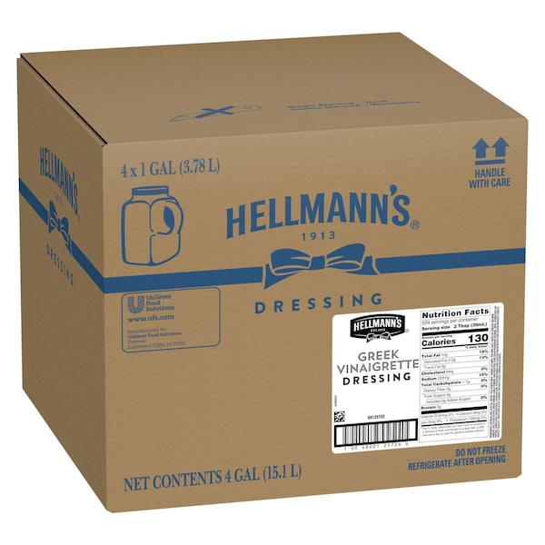 Hellmanns Hellmann's Greek Vinaigrette Dressing 1 gal., PK4 - 84139793
