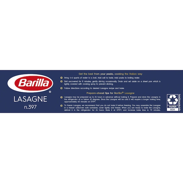 Barilla Barilla Wavy Lasagna Pasta 16 oz., PK12 - 1000001810