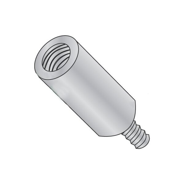 Newport Fasteners Round Standoffs, #4-40 Thrd Sz, 1/2 in Bd L, Aluminum Plain, 3/16 in OD, 1000 PK - 910380
