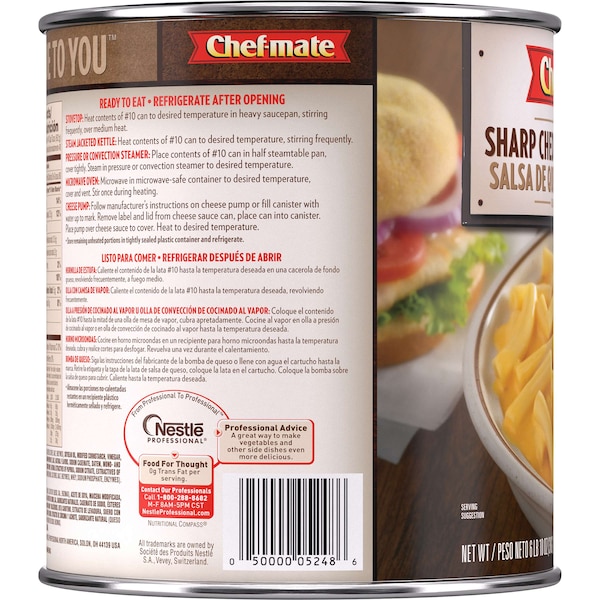 Chef-Mate Chef-Mate Sharp Cheddar Cheese Sauce 106 oz., PK6 - 10050000050380