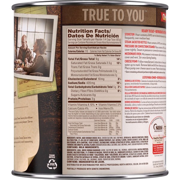 Chef-Mate Chef-Mate Sharp Cheddar Cheese Sauce 106 oz., PK6 - 10050000050380