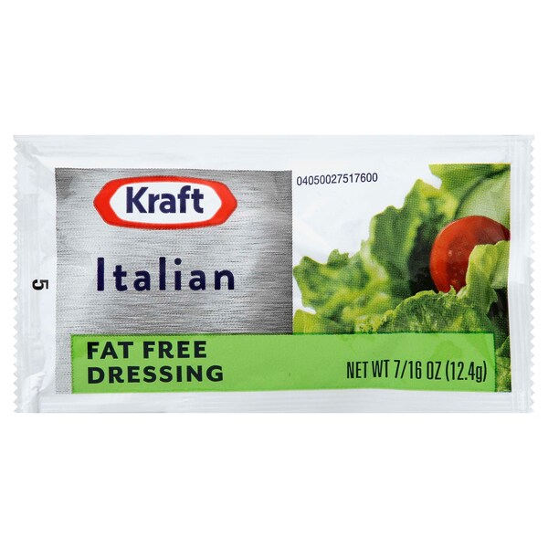 Kraft Kraft Italian Fat Free Dressing .437 oz. Pouch, PK200 - 10021000649645