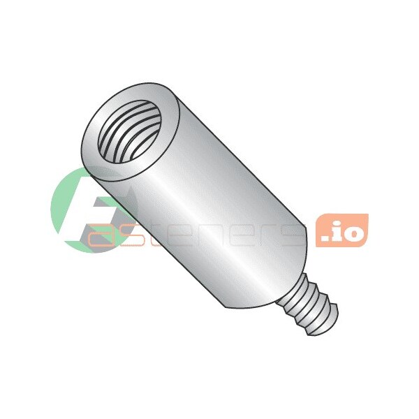 Newport Fasteners Round Standoffs, #8-32 Thrd Sz, 7/8 in Bd L, Aluminum Plain, 1/4 in OD, 1000 PK - 141408RMA