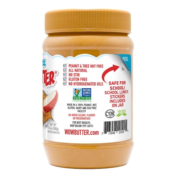 Wowbutter Peanut Free Spread Jars Creamy 17.6 oz., PK6 - 20100