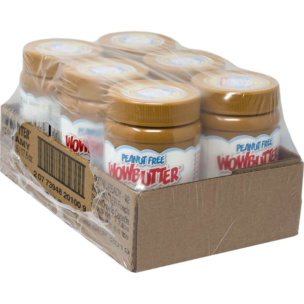 Wowbutter Peanut Free Spread Jars Creamy 17.6 oz., PK6 - 20100