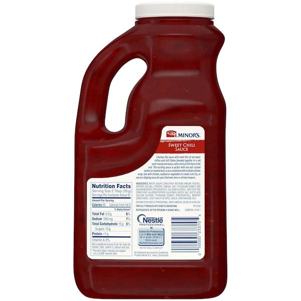 Minors Minor's Ready To Use Sweet Chili Sauce .5 gal. Jug, PK4 - 00050000783045