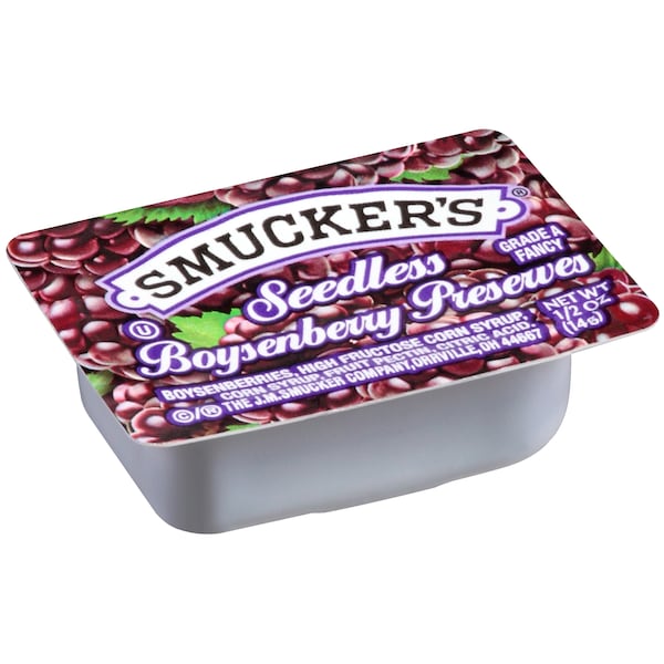 Smuckers Smucker's Seedless Boysenberry Preserve .5 oz. Cup, PK200 - 5150002890