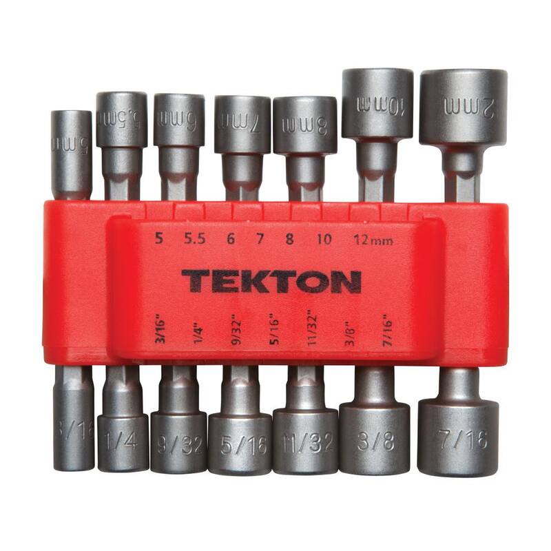 Juego de puntas de destornillador para tuercas de cambio rápido TEKTON de 3/16 a 7/16 pulg., 5 a 12 mm (14 piezas) - 2938