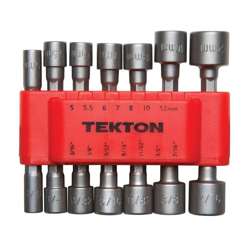 Juego de puntas de destornillador para tuercas de cambio rápido TEKTON de 3/16 a 7/16 pulg., 5 a 12 mm (14 piezas) - 2938