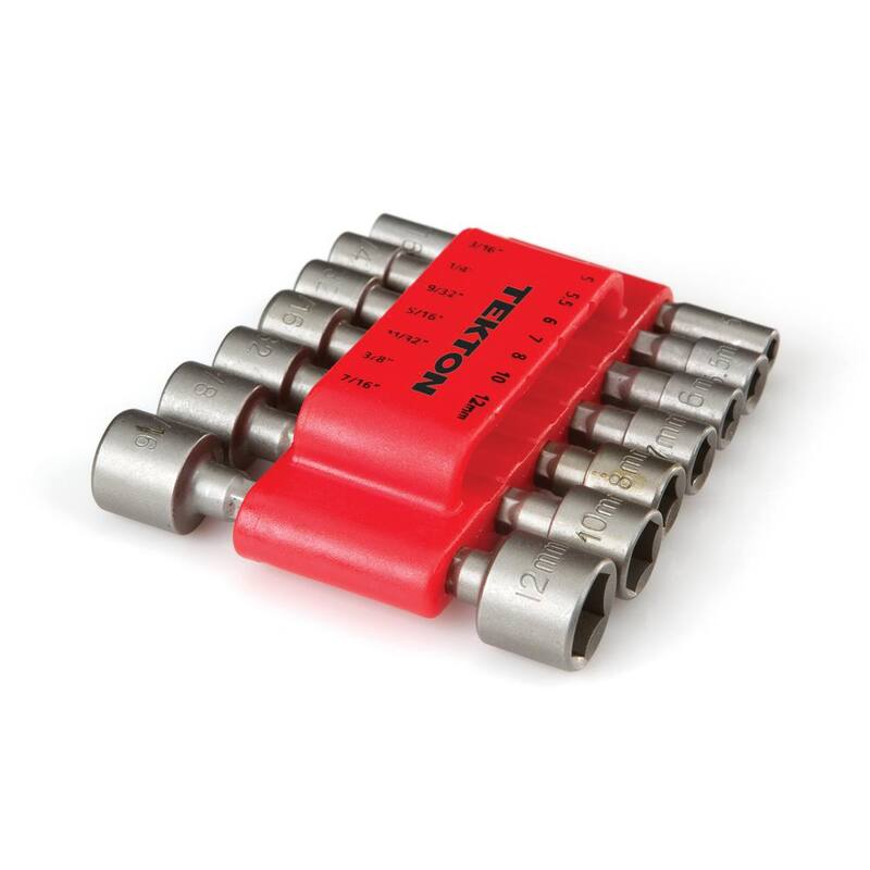 Juego de puntas de destornillador para tuercas de cambio rápido TEKTON de 3/16 a 7/16 pulg., 5 a 12 mm (14 piezas) - 2938