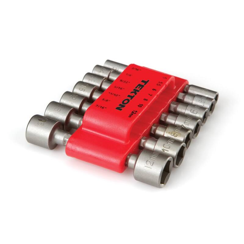 Juego de puntas de destornillador para tuercas de cambio rápido TEKTON de 3/16 a 7/16 pulg., 5 a 12 mm (14 piezas) - 2938