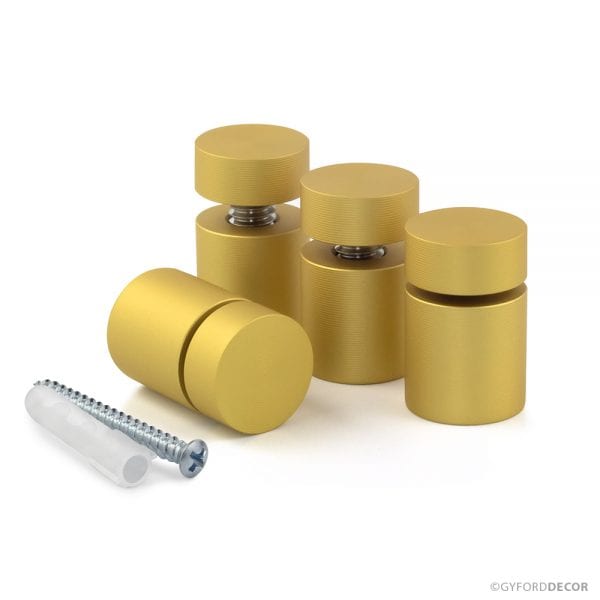 Simply Standoffs Complete 3/4"D x 3/4"L SIMPLY Standoff Kit - Matte Gold - OEMK-075MG