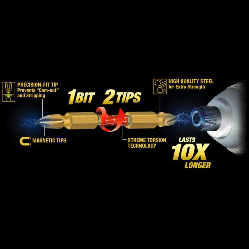 Makita Impact GOLD #1 (2-1/2 in.) Punta de energía de doble extremo Philips (3 piezas) - B-39578
