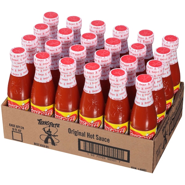 Texas Pete Original Roasted Garlic & Hotter Variety Pack Hot Sauce 6 oz., PK48 - 1.00102