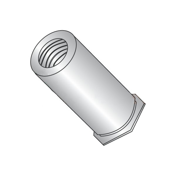 Newport Fasteners Round Standoffs, #10-32 Thrd Sz, 5/8 in Bd L, 18-8 Stainless Steel Plain, 1000 PK - 583251