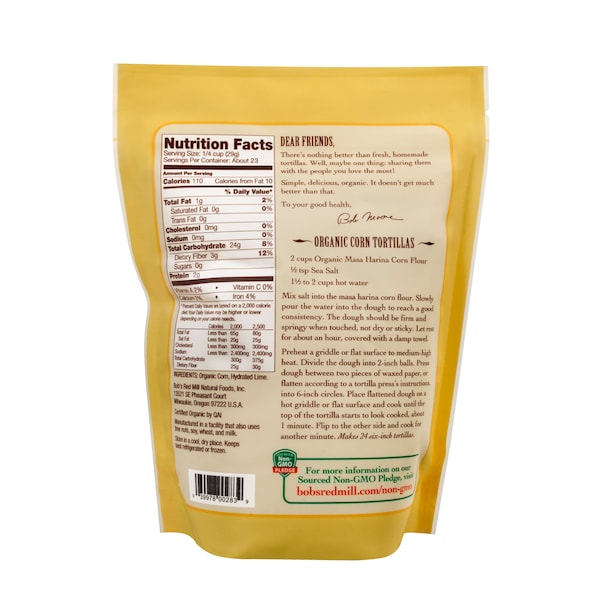 Bobs Red Mill Natural Foods Bob's Red Mill Organic Masa Harina, PK4 - 6012S244