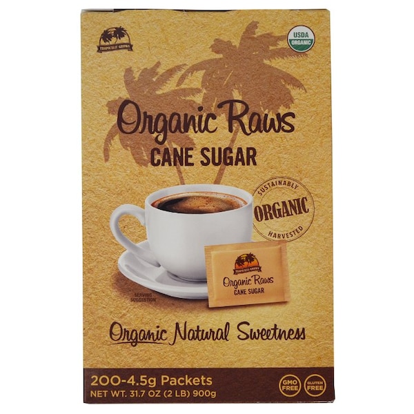 Organic Raws Turbinado Sugar 4.5g, PK400 - 83035
