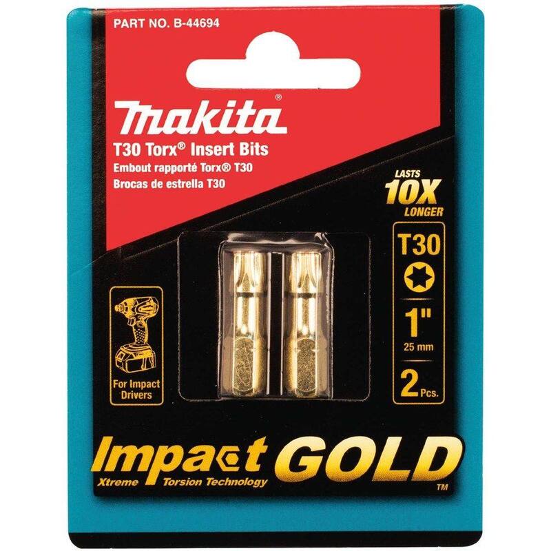Makita Impact GOLD #30 Steel Torx Insert Bit (2 piezas) - B-44694