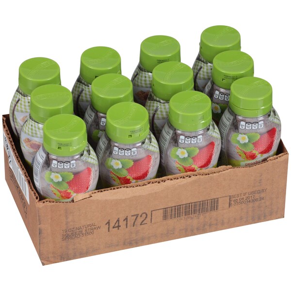 Smuckers Smucker's Natural Squeeze Strawberry Fruit Spread 19 oz. Bottle, PK12 - 5150014172