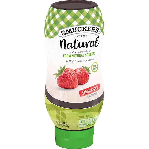 Smuckers Smucker's Natural Squeeze Strawberry Fruit Spread 19 oz. Bottle, PK12 - 5150014172