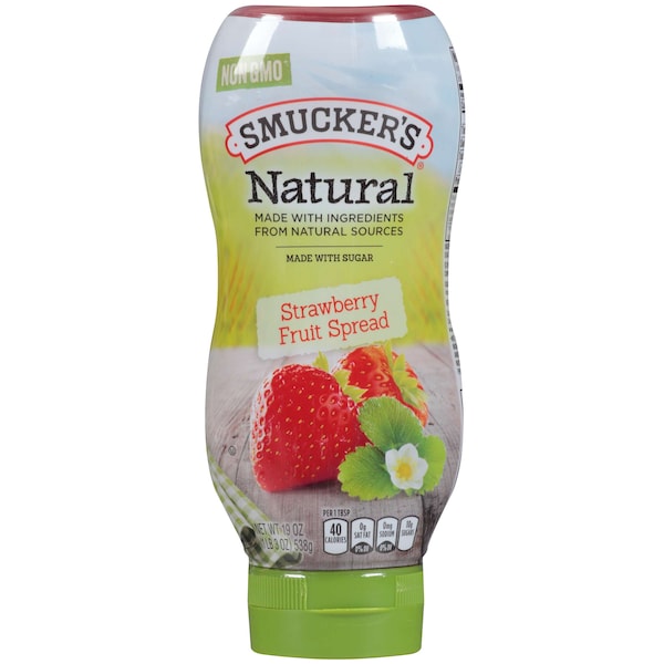 Smuckers Smucker's Natural Squeeze Strawberry Fruit Spread 19 oz. Bottle, PK12 - 5150014172