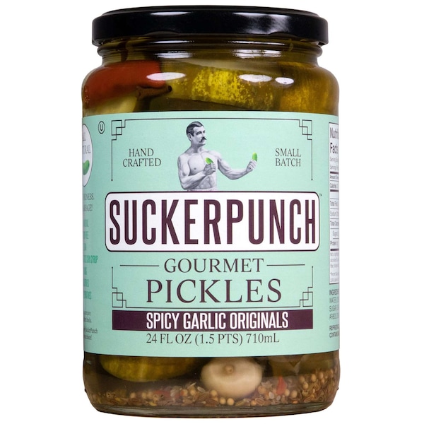 Sucker Punch Spicy Garlic Original Pickles 24 oz., PK6 - SPPCO-6068