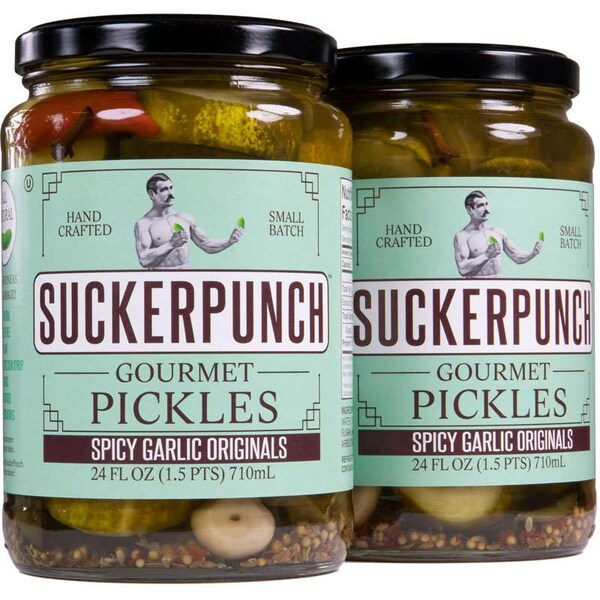 Sucker Punch Spicy Garlic Original Pickles 24 oz., PK6 - SPPCO-6068
