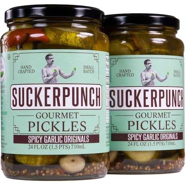 Sucker Punch Spicy Garlic Original Pickles 24 oz., PK6 - SPPCO-6068