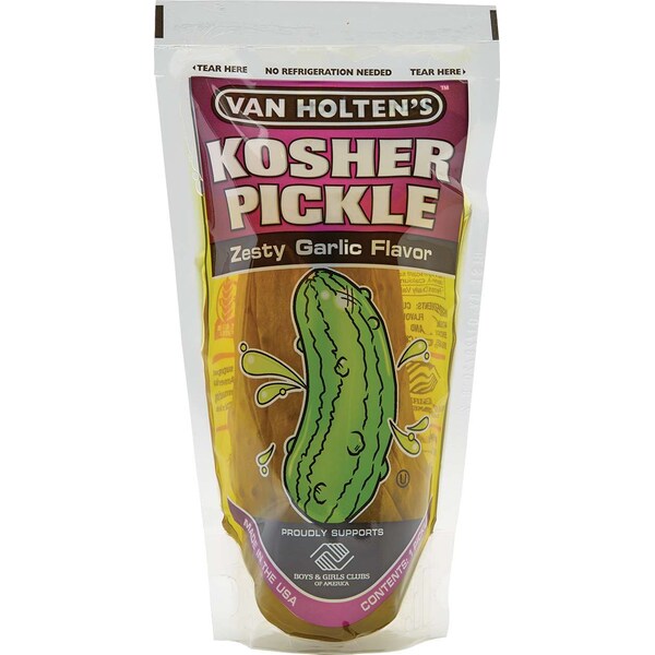 Van Holtens Van Holten's Large Garlic Pickle Individually Packed In A Pouch, PK12 - 412K