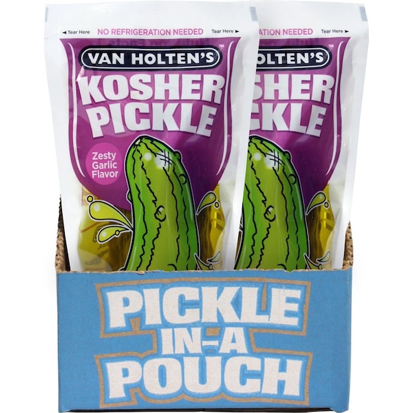 Van Holtens Van Holten's Large Garlic Pickle Individually Packed In A Pouch, PK12 - 412K