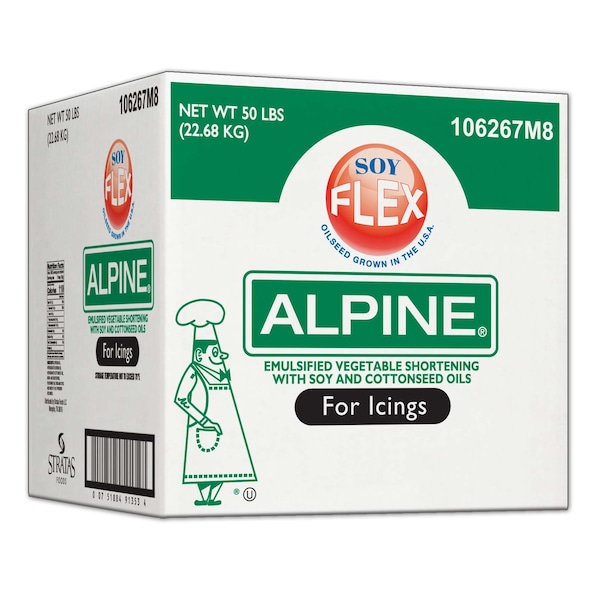 Alpine Alpine Soy Flex Emulsified Vegetable Shortening For Icings 50lbs - 106267 M8