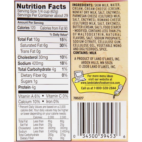 Land O Lakes Land O Lakes Alfredo Sauce Pouch 64 oz., PK6 - 39453