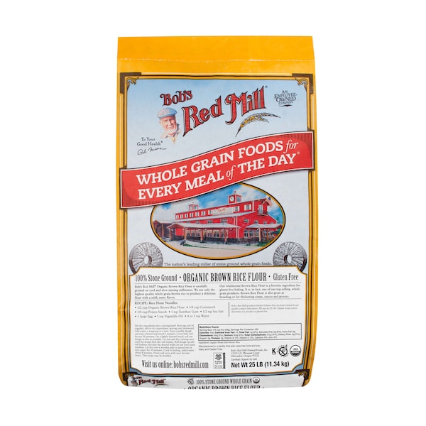 Bobs Red Mill Natural Foods Bob's Red Mill Organic Brown Rice Flour 25lbs - 6072B25