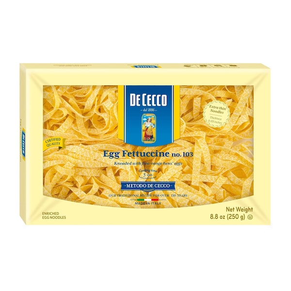 De Cecco De Cecco No. 103 Egg Fettuccini 8.8 oz. Box, PK12 - VUN2103