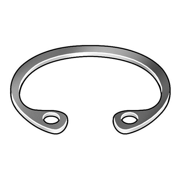 Zoro Select Internal Retaining Ring, Stainless Steel, Plain Finish, 3 in Bore Dia. - HO-300SS