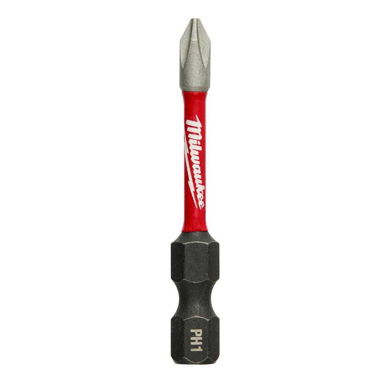 Milwaukee SHOCKWAVE Impact Duty 2 in. Phillips #1 Alloy Steel Screw Driver Bit (1 paquete) - 48-32-4461