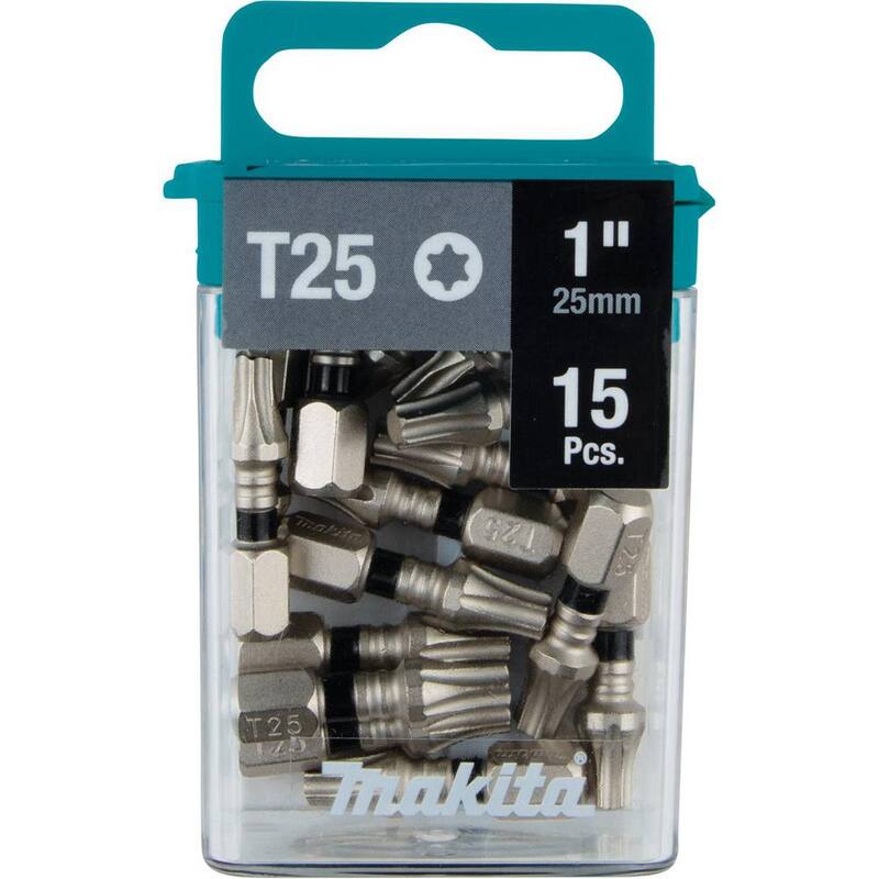 Makita Impact XPS Puntas de inserción T25 TORX de 1 pulgada (paquete de 15) - E-00686