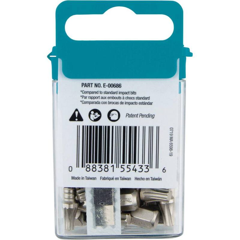 Makita Impact XPS Puntas de inserción T25 TORX de 1 pulgada (paquete de 15) - E-00686