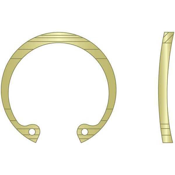 Rotor Clip Internal Retaining Ring, Steel, Zinc Yellow Finish, 1.563 in Bore Dia. - BHO-156-ZD