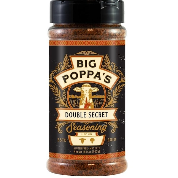 Big Poppas BBQ Rub, Double Secret Steak Flavor, 14 oz Shaker - OW86161-C