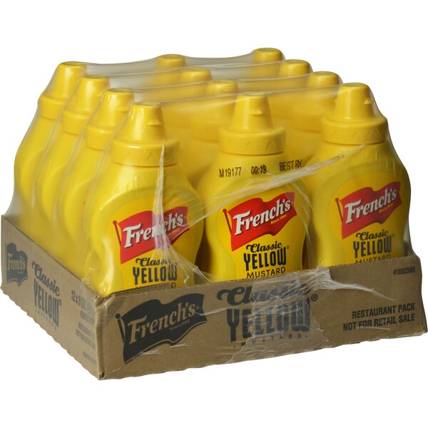 Frenchs French's Yellow Mustard Squeeze Bottle Kosher 3.6 oz., PK12 - 85026