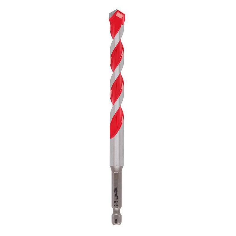 Milwaukee Broca para martillo de carburo SHOCKWAVE de 7/16 pulg. x 4 pulg. x 6 pulg. - 48-20-9025
