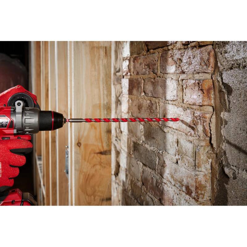 Milwaukee 7/8 pulg. x 10 pulg. x 12 pulg. Broca para martillo de carburo para concreto, piedra, perforación en mampostería - 48-20-9048