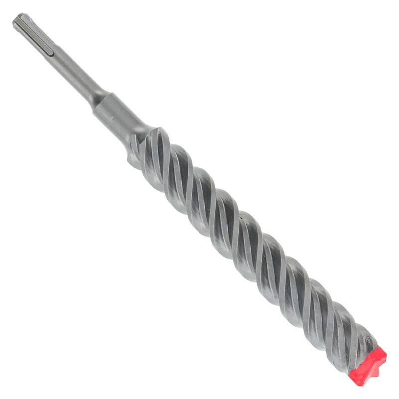DIABLO 1 pulg. x 8 pulg. x 10 pulg. Barra de refuerzo Demon SDS-Plus con cabezal de carburo completo de 4 cortadores para taladro percutor.