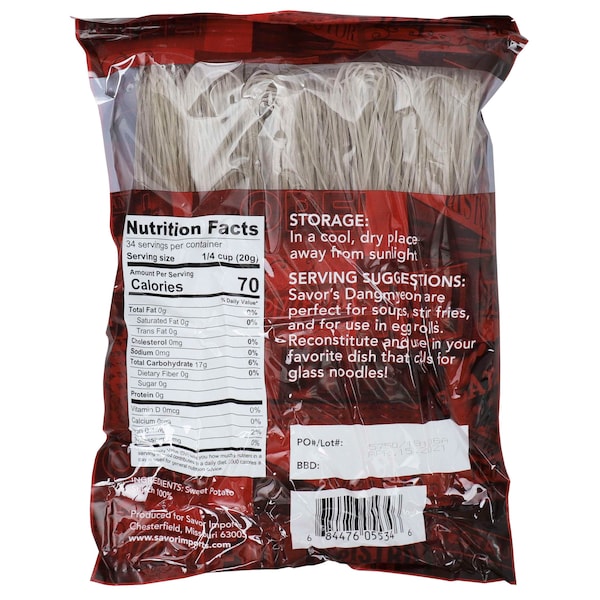 Savor Imports Sweet Potato Noodles Dangmyeon 1.5lbs, PK15 - 610951