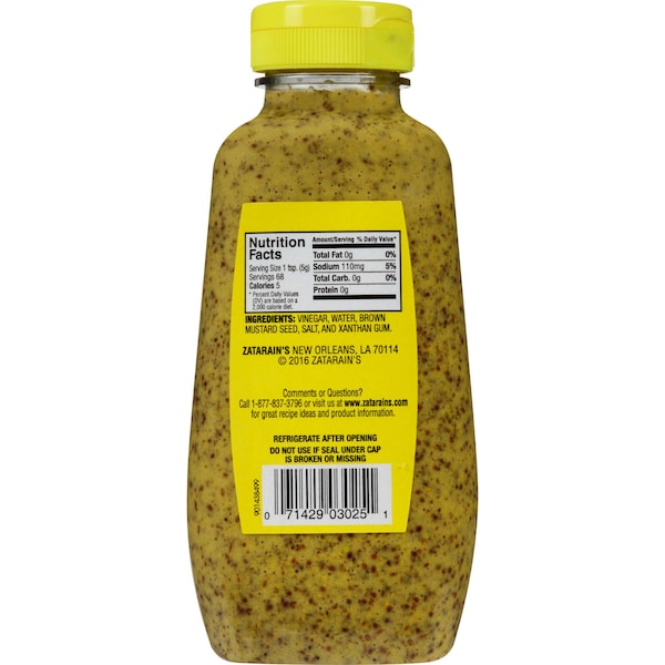 Zatarains Zatarain's Creole Mustard Squeeze Bottle 12 oz., PK12 - Z03025