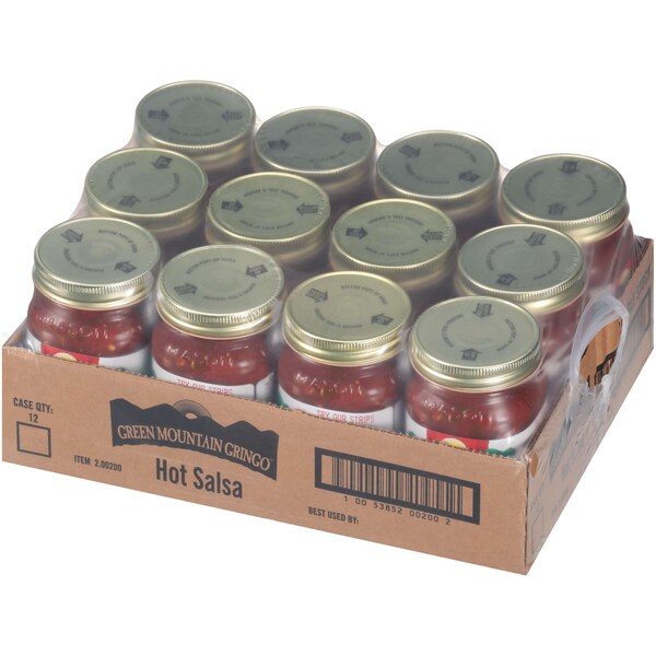 Green Mountain 16 oz. Green Mountain Gringo Hot Salsa, PK12 - 2.00200